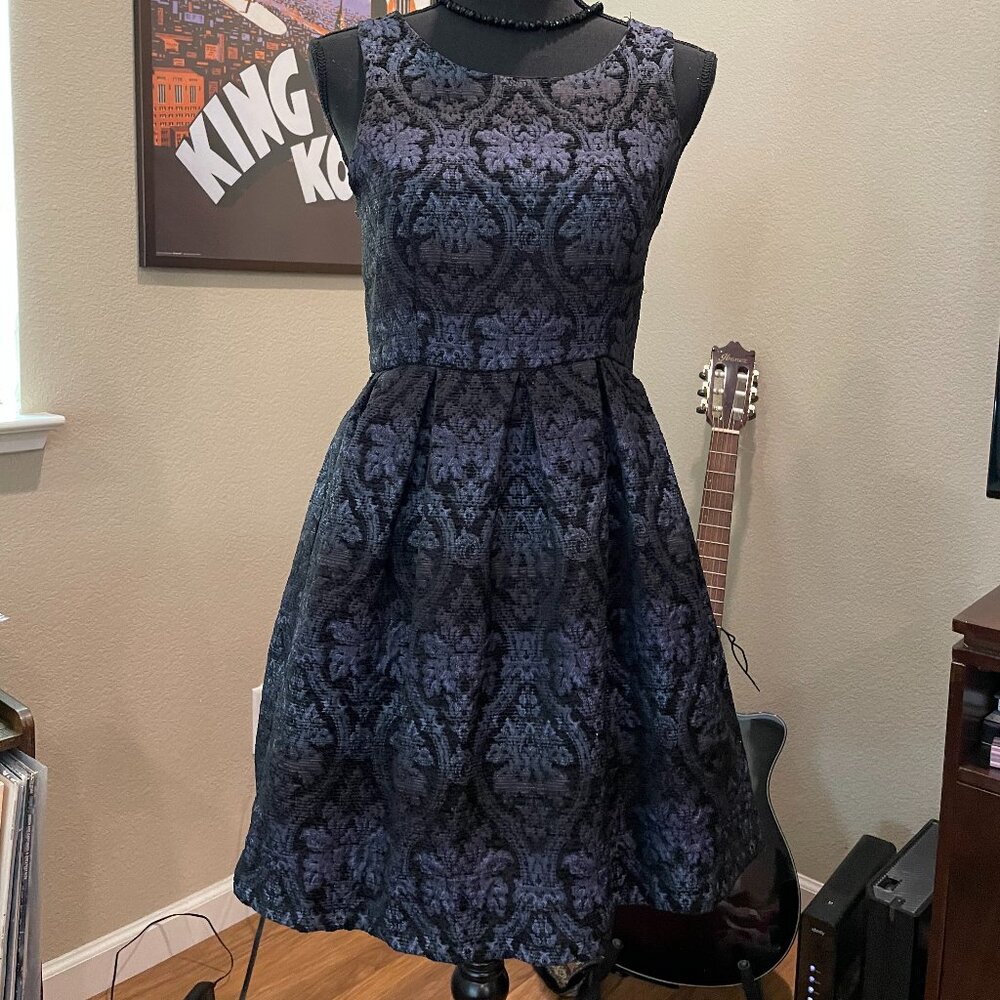 New Women’s Forever 21 Iridescent Purple Tank Top Paisley Textured Dress ~XSmall